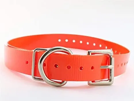 Replacement Strap for Garmin Collars - 3/4" Wide Ultra-Durable Dog E-Collar Replacement for Training, Bark, Shock, Electric, and GPS Collars - 28" Adjustable LengthGarmin (Neon Orange)