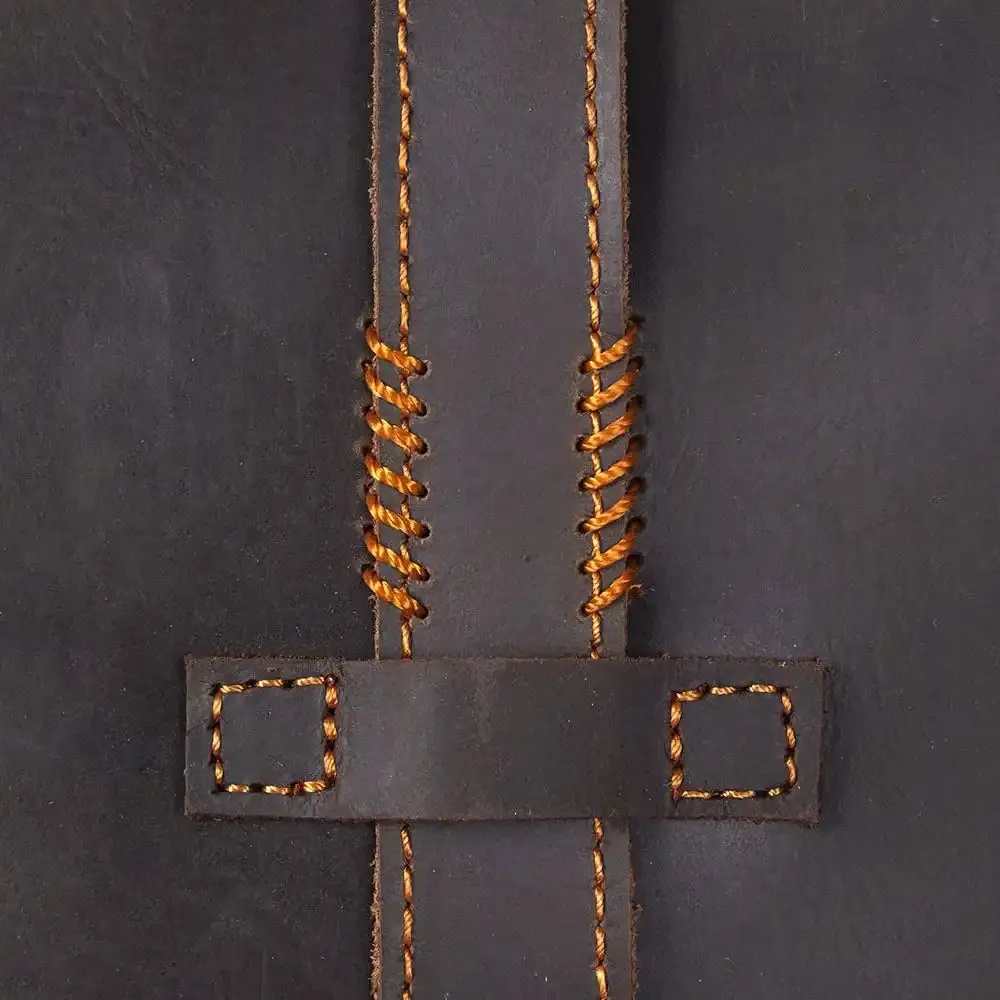 Retro Leather Travel Backpack for Men