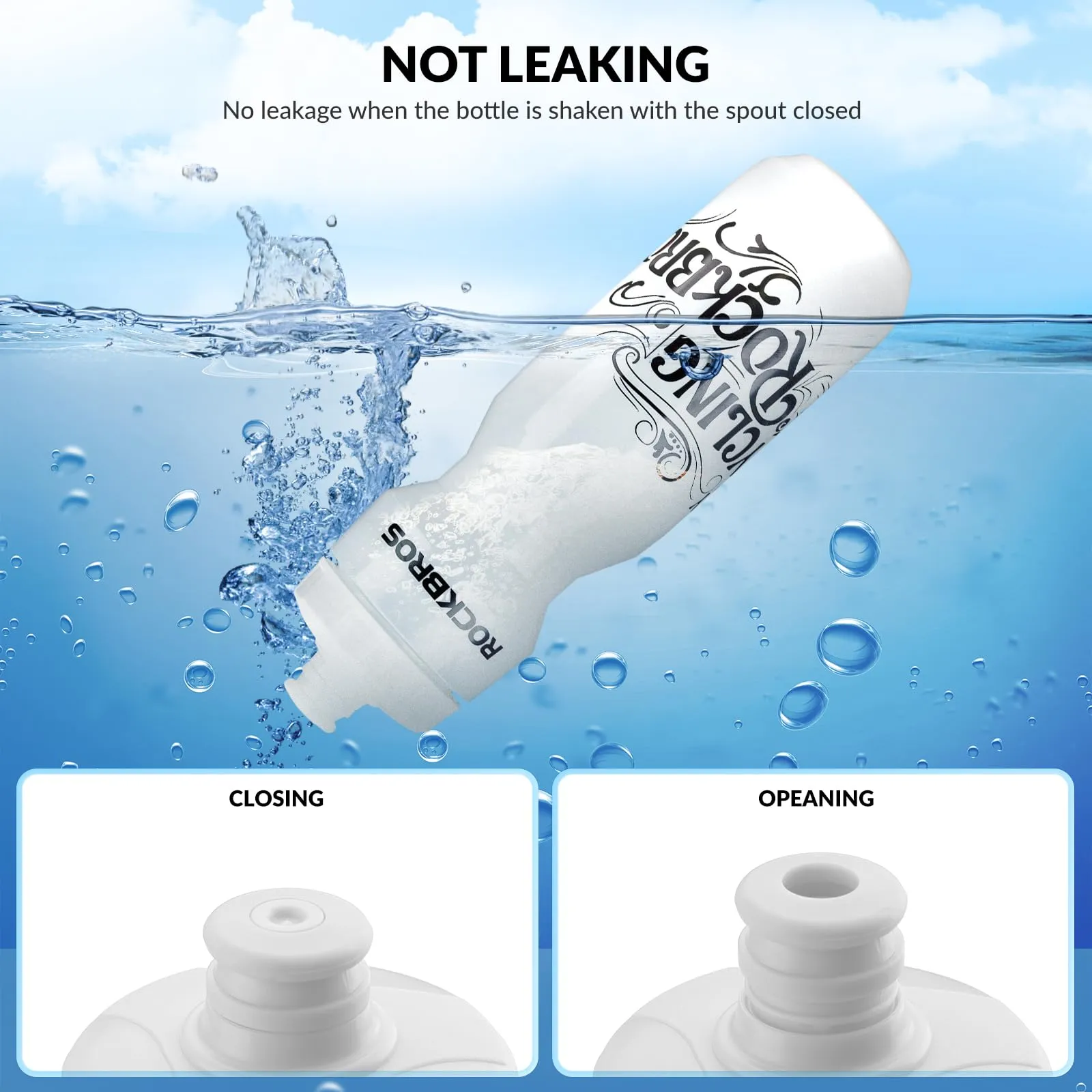 ROCKBROS Bicycle Water Bottle 750 ml Sports Drinks Bottle BPA-Free