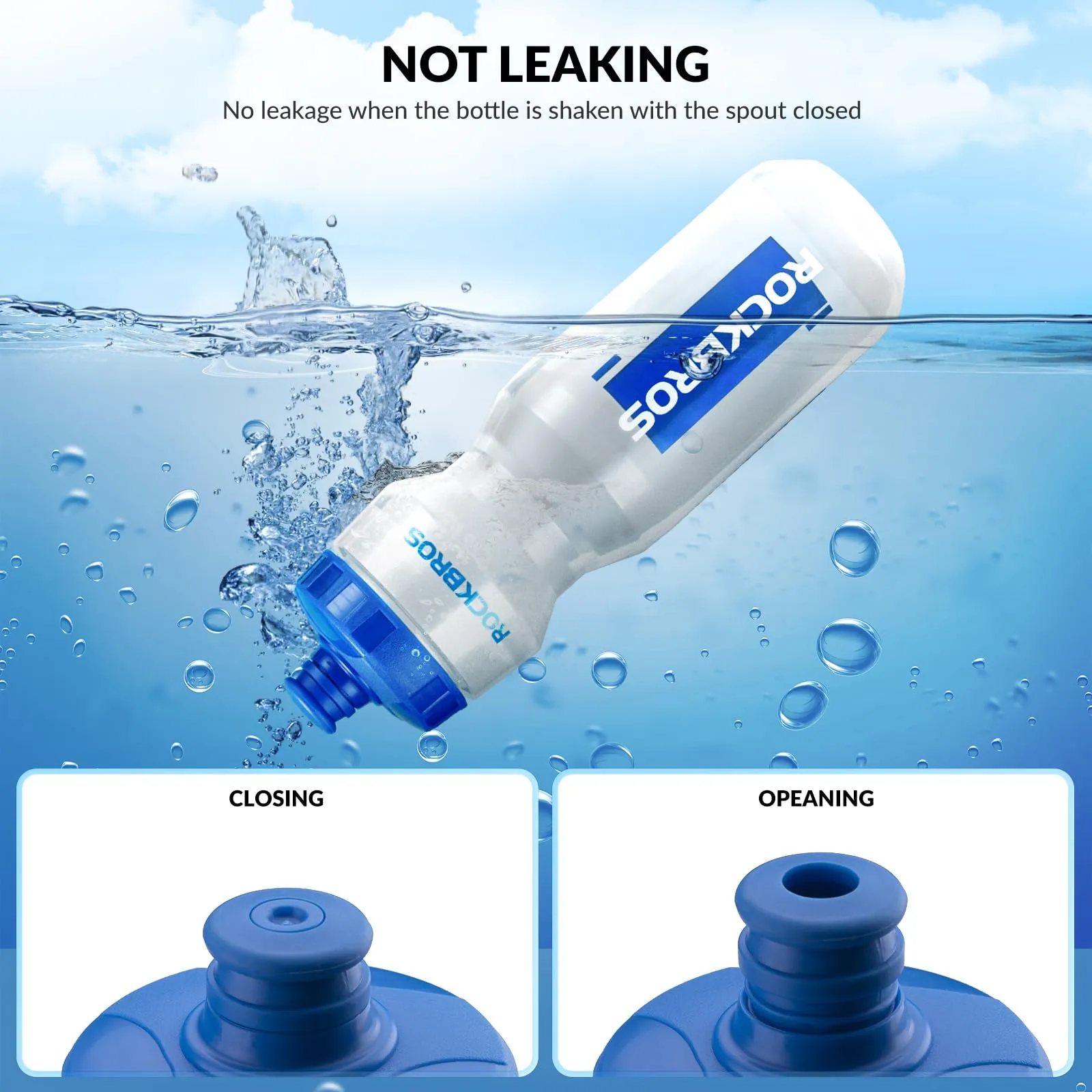 ROCKBROS Bicycle Water Bottle 750 ml Sports Drinks Bottle BPA-Free