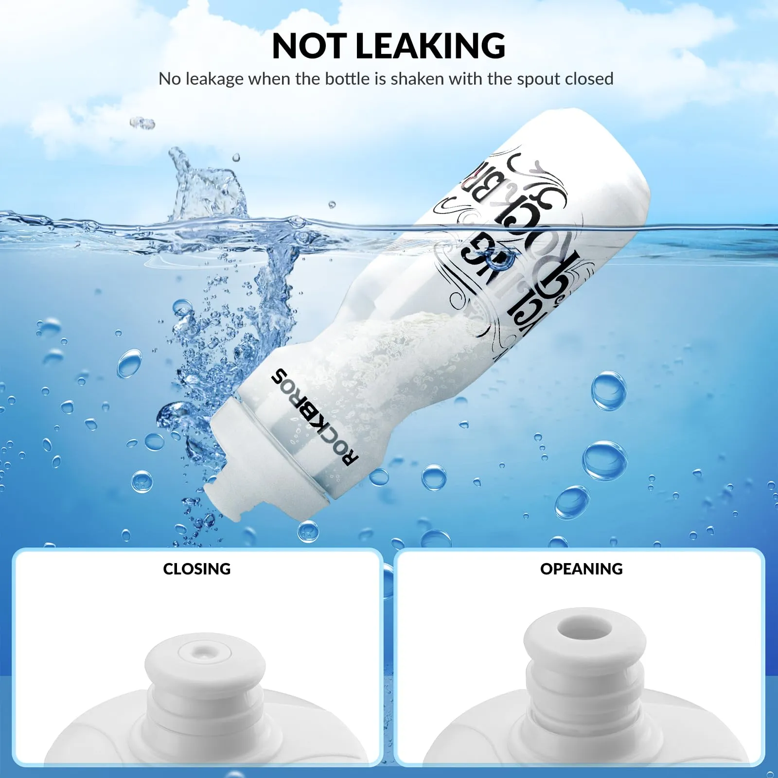 ROCKBROS Bicycle Water Bottle 750 ml Sports Drinks Bottle BPA-Free