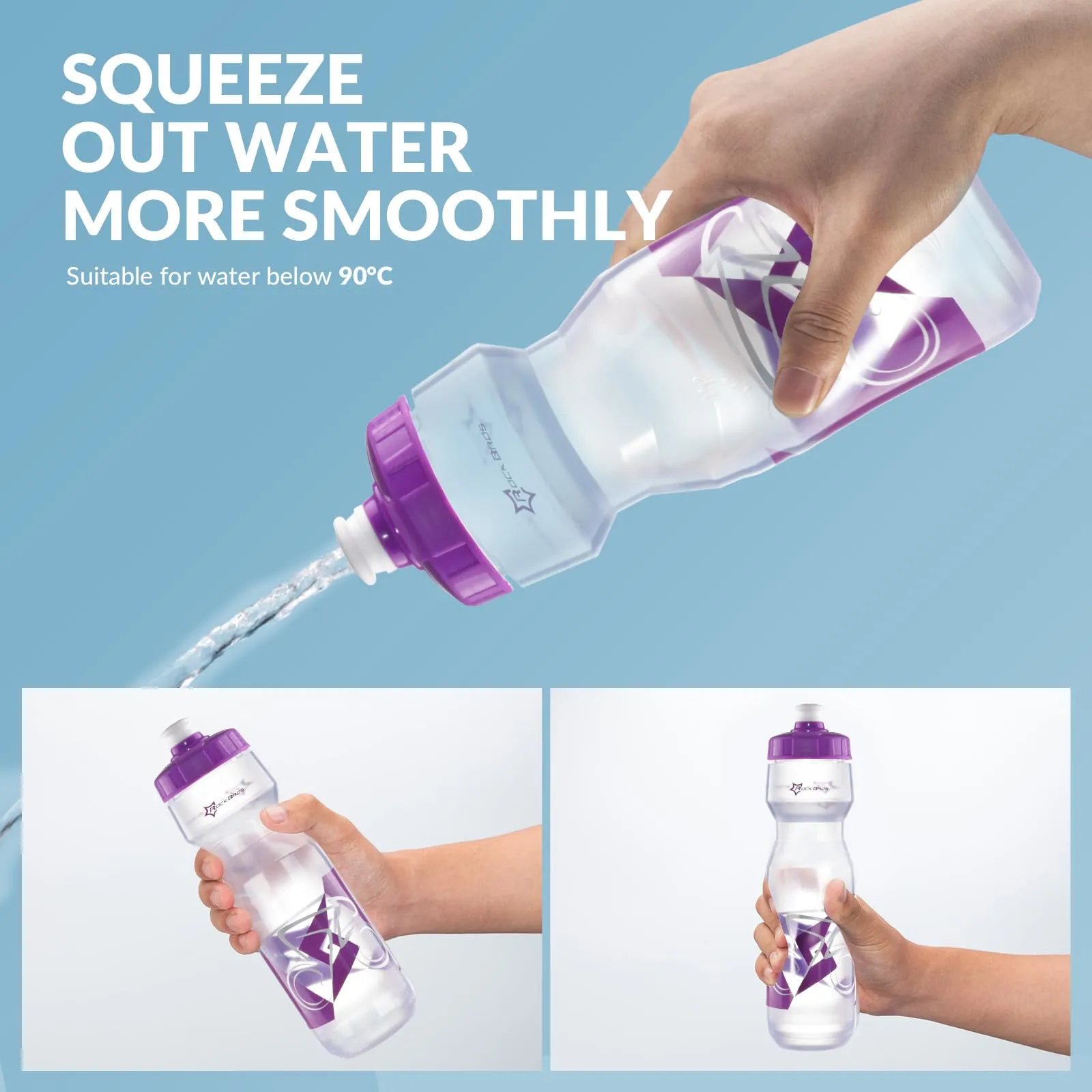 ROCKBROS Bicycle Water Bottle 750 ml Sports Drinks Bottle BPA-Free
