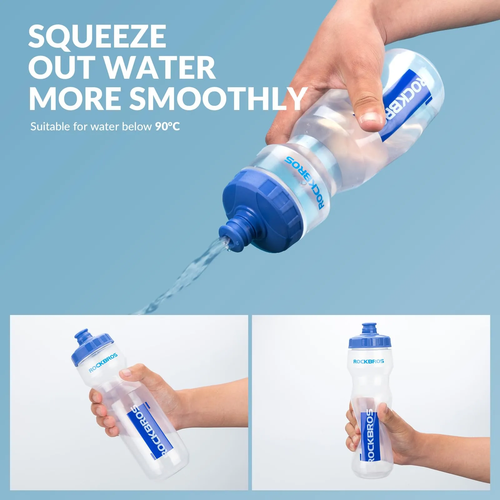 ROCKBROS Bicycle Water Bottle 750 ml Sports Drinks Bottle BPA-Free