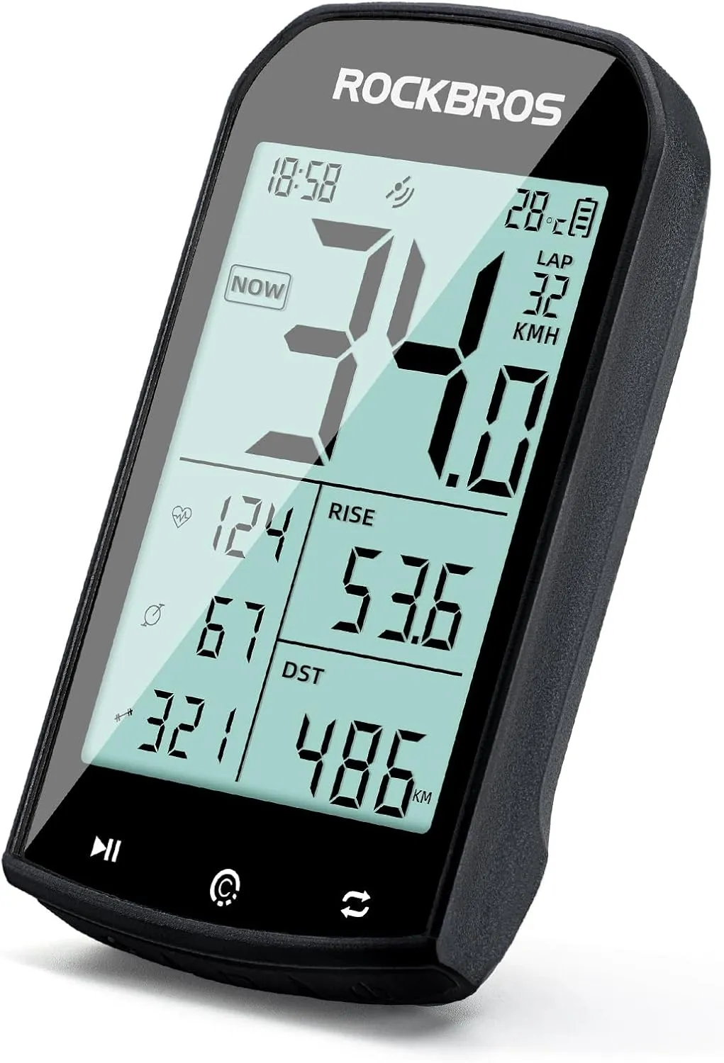 ROCKBROS Bike Computer Wireless Cycling Computers ANT  Bluetooth Bike Speedometer Odometer Bicycle Computer with Speed Cadence Sensor for Riding Cycling Waterproof 2.9inch LCD Screen