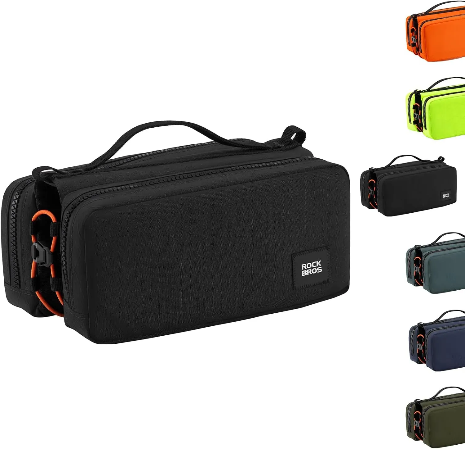 ROCKBROS Bike Top Tube Bag, Lightweight Bike Frame Bag, Waterproof Bicycle Bag, 2L Capacity Bike Storage Bag
