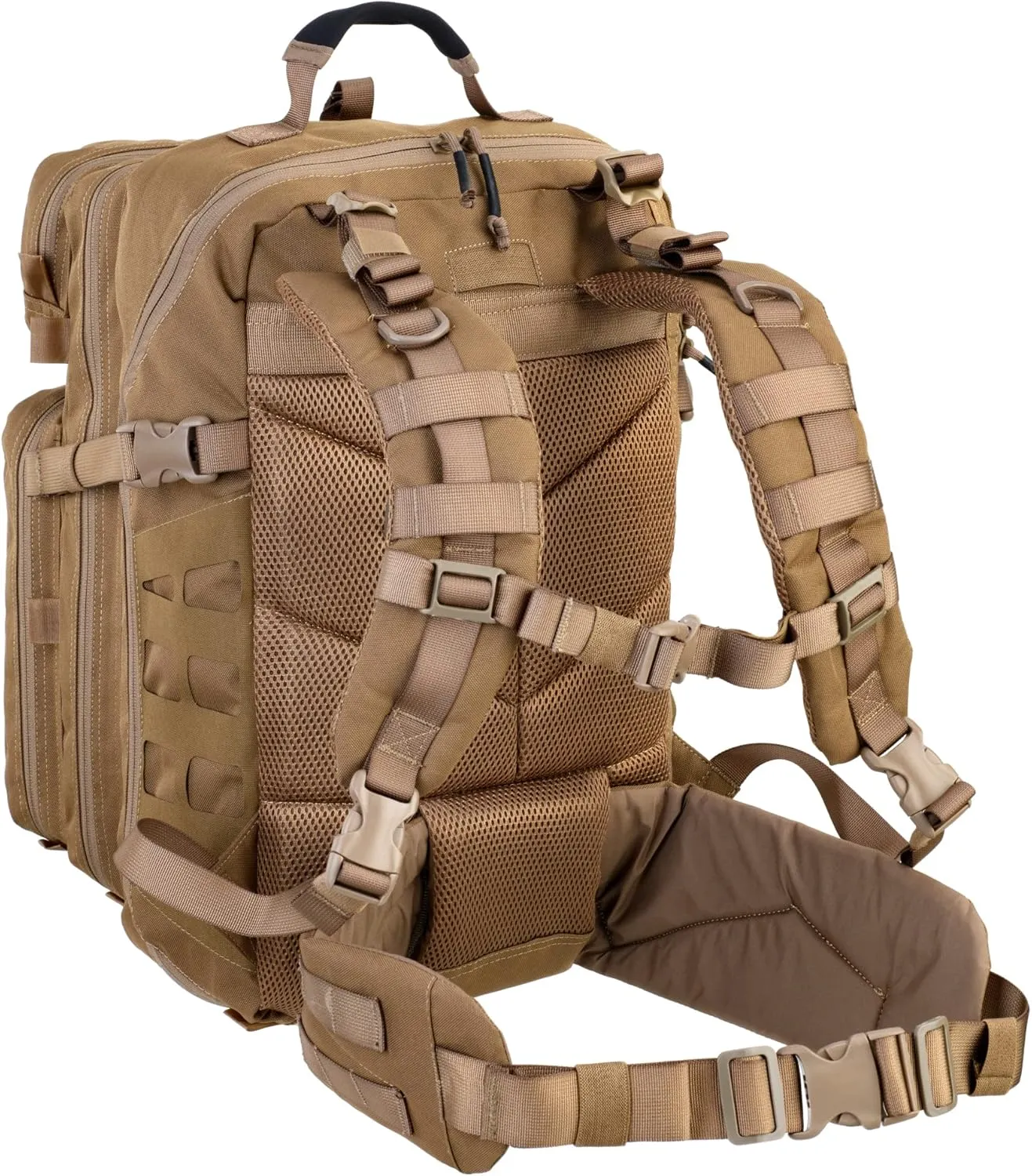 ROGER Everyday 40 Litre Rugged Tactical Backpack (Coyote Tan), Tanning