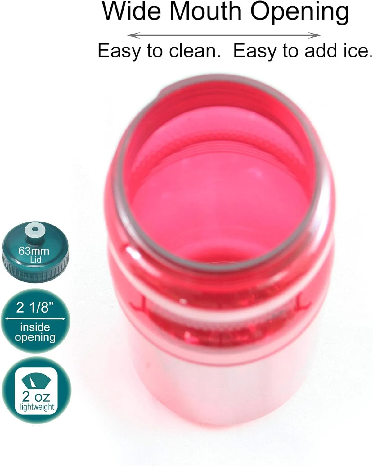 Rolling Sands 24 Ounce BPA-Free Plastic Water Bottles, Set of 10, Made in USA