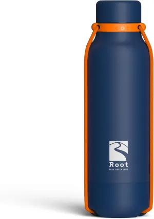 Root FTC Bottle Thermal Flask Stainless Steel Double Wall, Anti Drop Cap, Shockproof Bottom, Bungee Cords, 530 ml, 700 ml and 940 ml - Hot (20h) / Cold (24h)