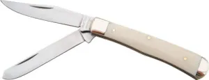 Rough Rider Trapper Fold Knife, White smooth bone handle