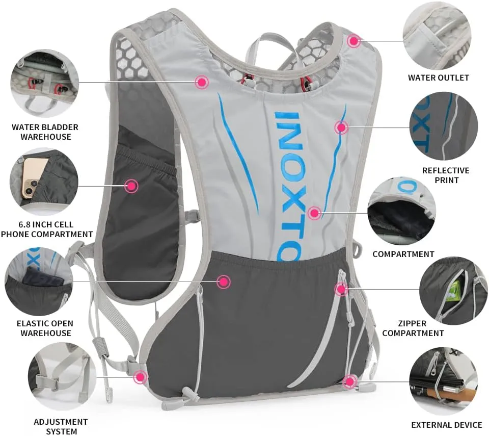 Running Hydration Vest for Men Women Water Backpack for Running 3L Running Hydration Pack for Trail Running Marathon Race Hiking