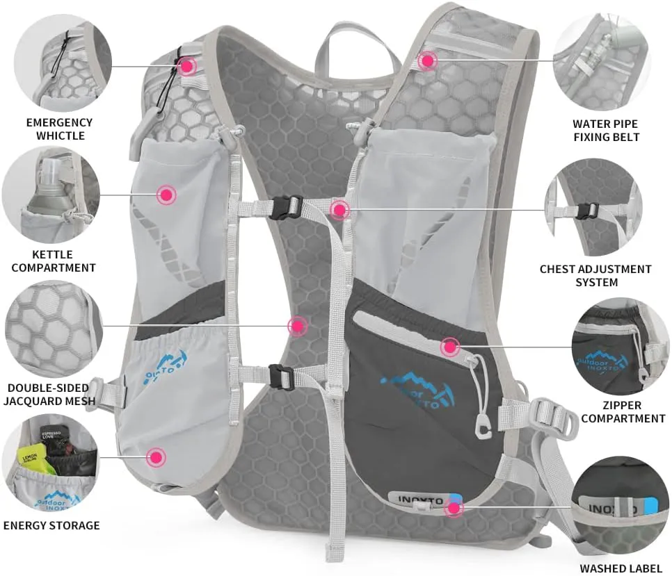 Running Hydration Vest for Men Women Water Backpack for Running 3L Running Hydration Pack for Trail Running Marathon Race Hiking