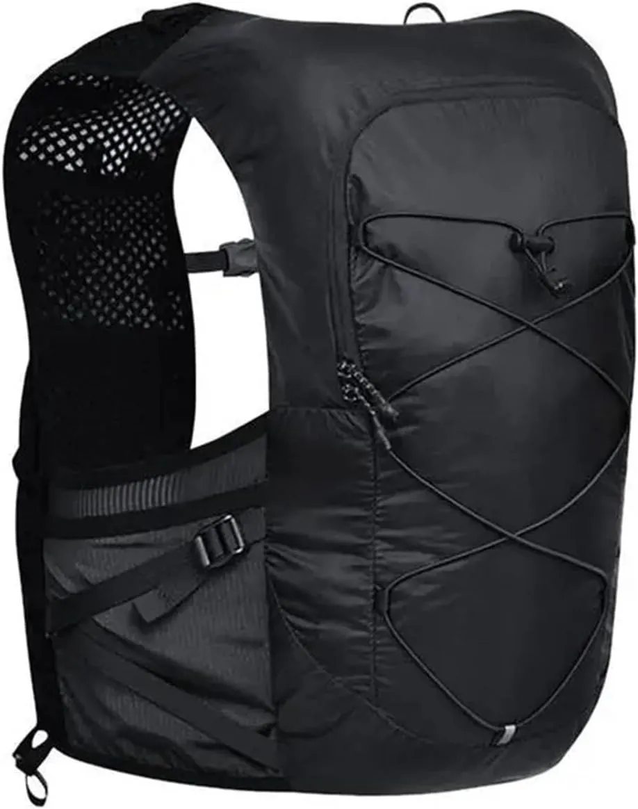 Running Vest for Men & Women, Lightweight Hydration Pack, Adjustable, Insulated Backpack with Water Bag Running, Hiking, Cycling (Black)