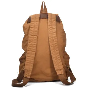 Rustic Canvas Backpack with Leather Straps for Adventure