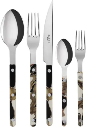Sabre Bistrot Dune Black 5-Piece Place Setting