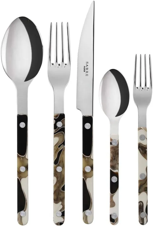 Sabre Bistrot Dune Black 5-Piece Place Setting