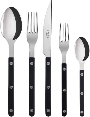 Sabre Flatware Set Stainless Steel Black Bistrot 5-pieces Service for 4 (20-pieces)