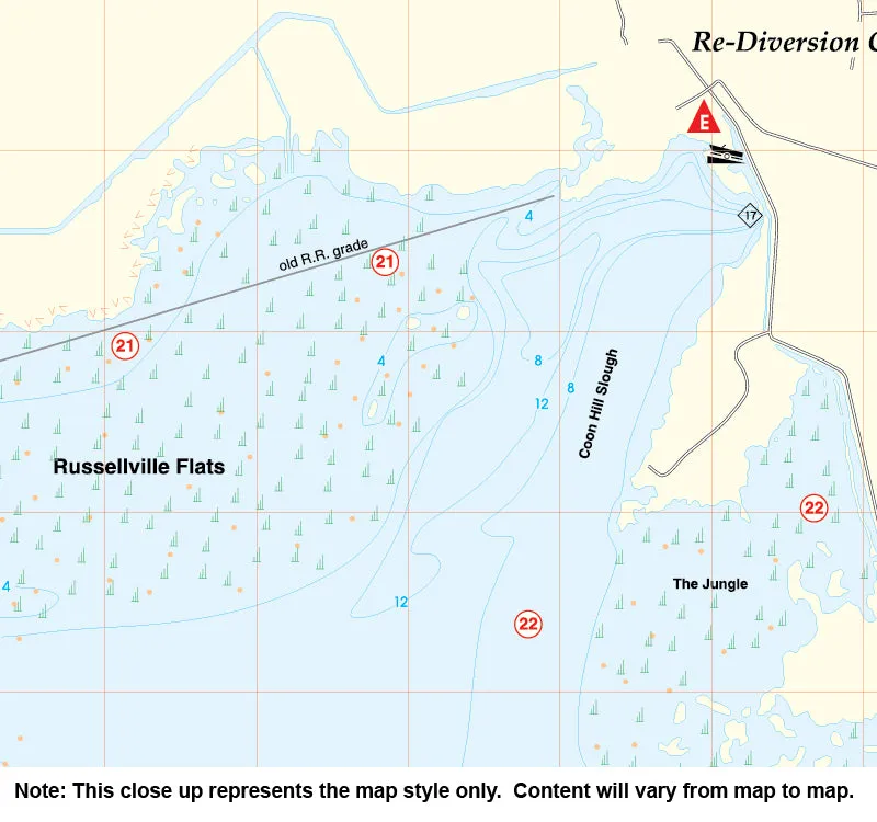 Sardis Lake Mississippi Fishing Map