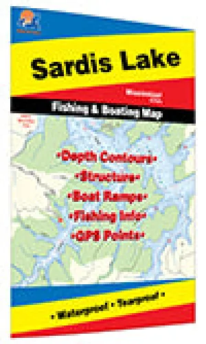 Sardis Lake Mississippi Fishing Map