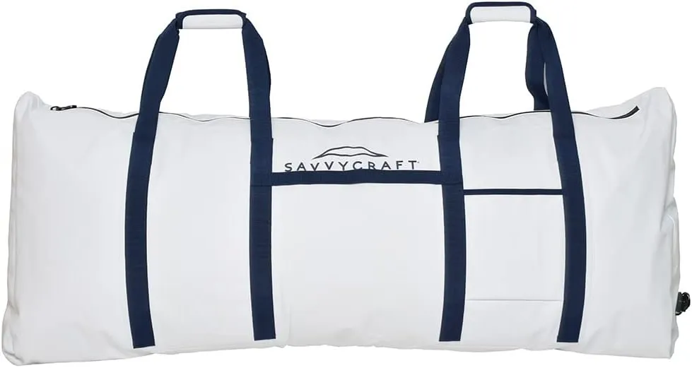Savvycraft Soft Insulated Fishing Bag, Waterproof Leakproof Fish Storage Insulated Bag with Easy Grip Handles, White 60" L x 12" W x 22" H