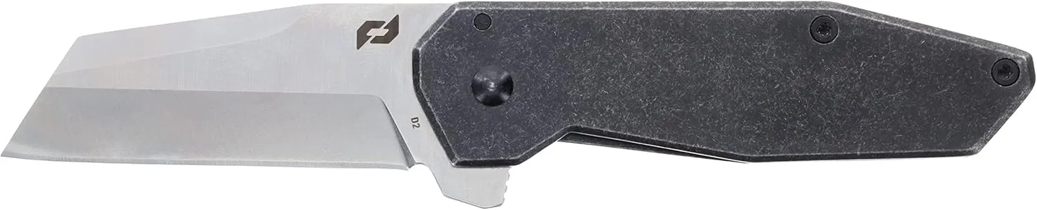 Schrade Slyte Made in USA with Wharncliffe D2 Blade, Ultra Glide Technology, Stainless Steel Handle for Everday Carry, EDC