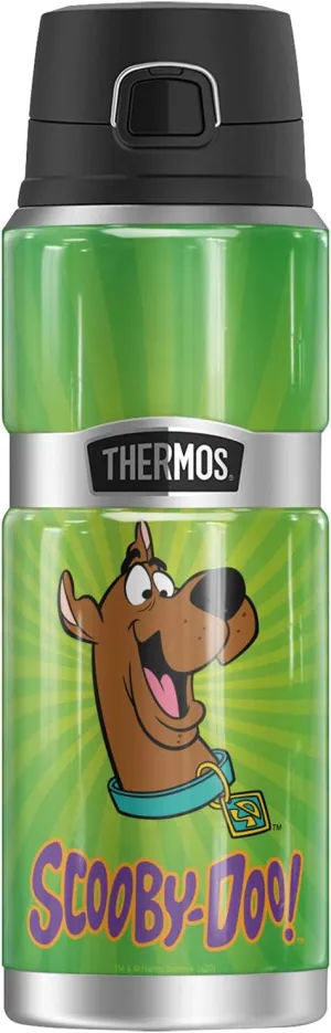 Scooby-Doo Burst, THERMOS STAINLESS KING Stainless Steel Drink Bottle, Vacuum insulated & Double Wall, 24oz