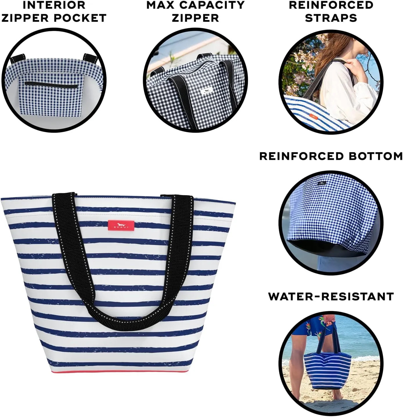 SCOUT Daytripper Shoulder Bag for Women - Lightweight Everyday, Beach or Work Bag With Zipper and Inside Pocket, Carryon