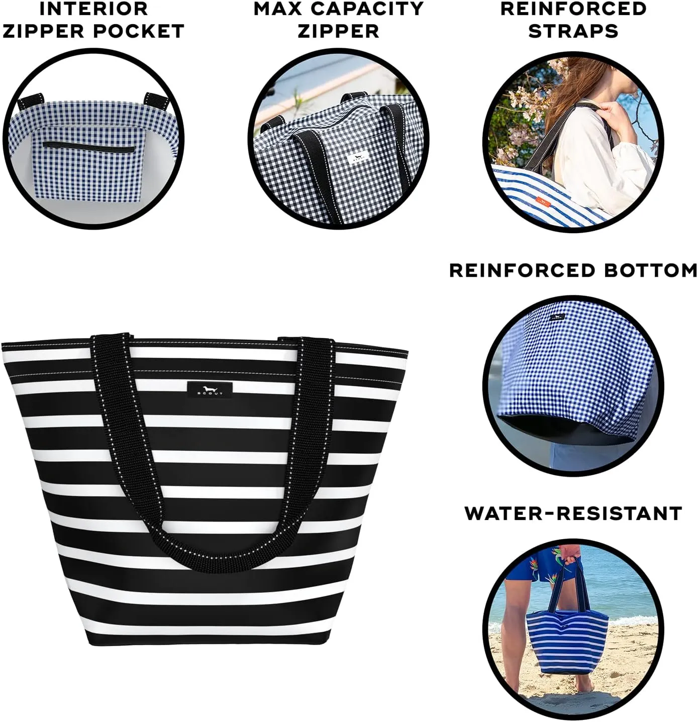 SCOUT Daytripper Shoulder Bag for Women - Lightweight Everyday, Beach or Work Bag With Zipper and Inside Pocket, Carryon