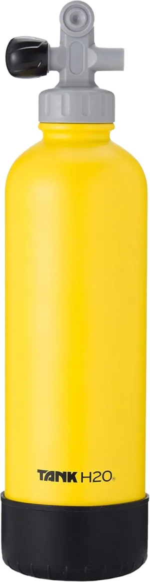 Scuba Tank Vacuum Insulated Water Bottle: Great Gift and Accessory for Scuba Divers | Holds 700mL | Food-Grade Stainless Steel Bottle, BPA-Free Cap, Silicone Boot