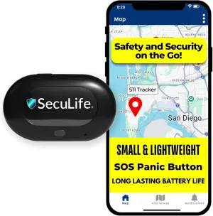 Seculife GPS Trackers Device for Vehicles, Kids, Adults, Pets & Bikes, Durable Tracking Devices for Cars Hidden, Small, Lightweight, Water Resistant, Encrypted | Longest-Lasting Battery