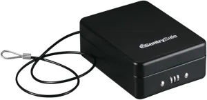 SentrySafe Small Safe, Black Lock Box with Combination Lock for Office or Dorm Secures Money, Passport, Jewelry, 0.05 Cubic Feet, Exterior: 2.6 in. H x 5.9 in. W x 8.0 in. D, ‎P005C