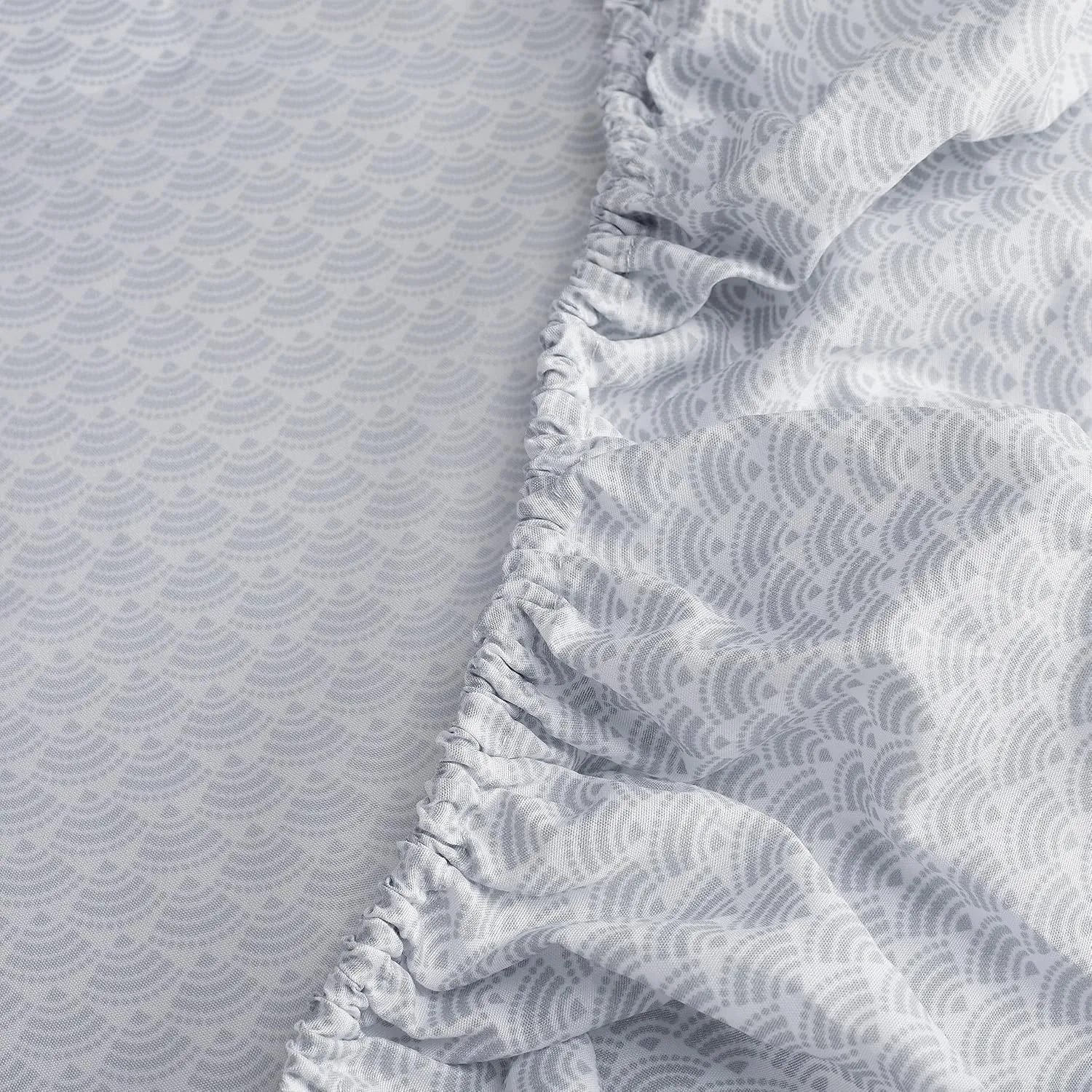 Serta Simply Clean Lightweight 7 Piece Pleated Bed in a Bag for All Season, Queen, Grey