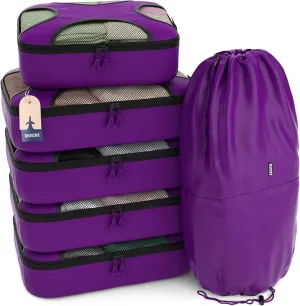 Shacke 6 Set Packing Cubes for Travel Lightweight Luggage Organizer