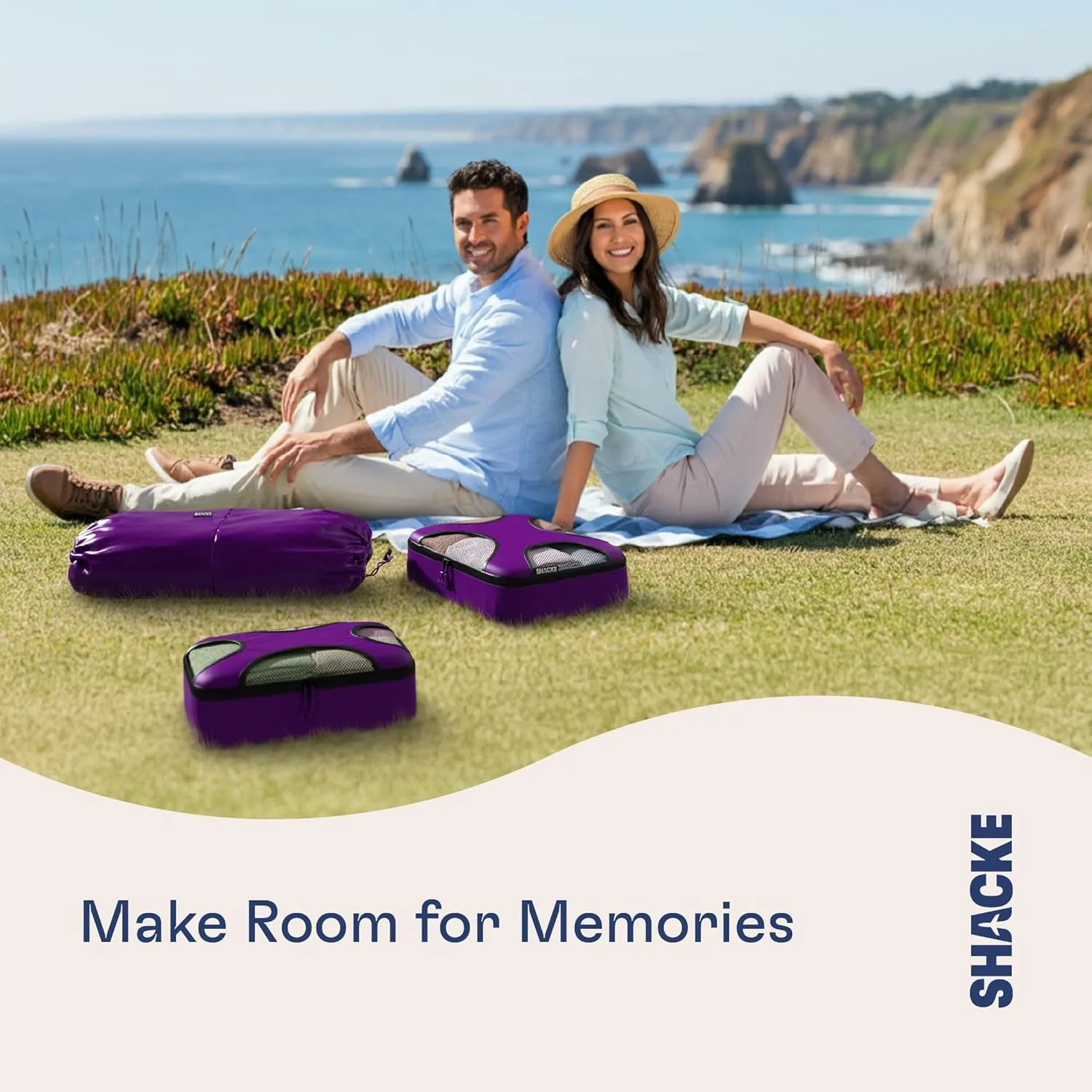 Shacke 6 Set Packing Cubes for Travel Lightweight Luggage Organizer