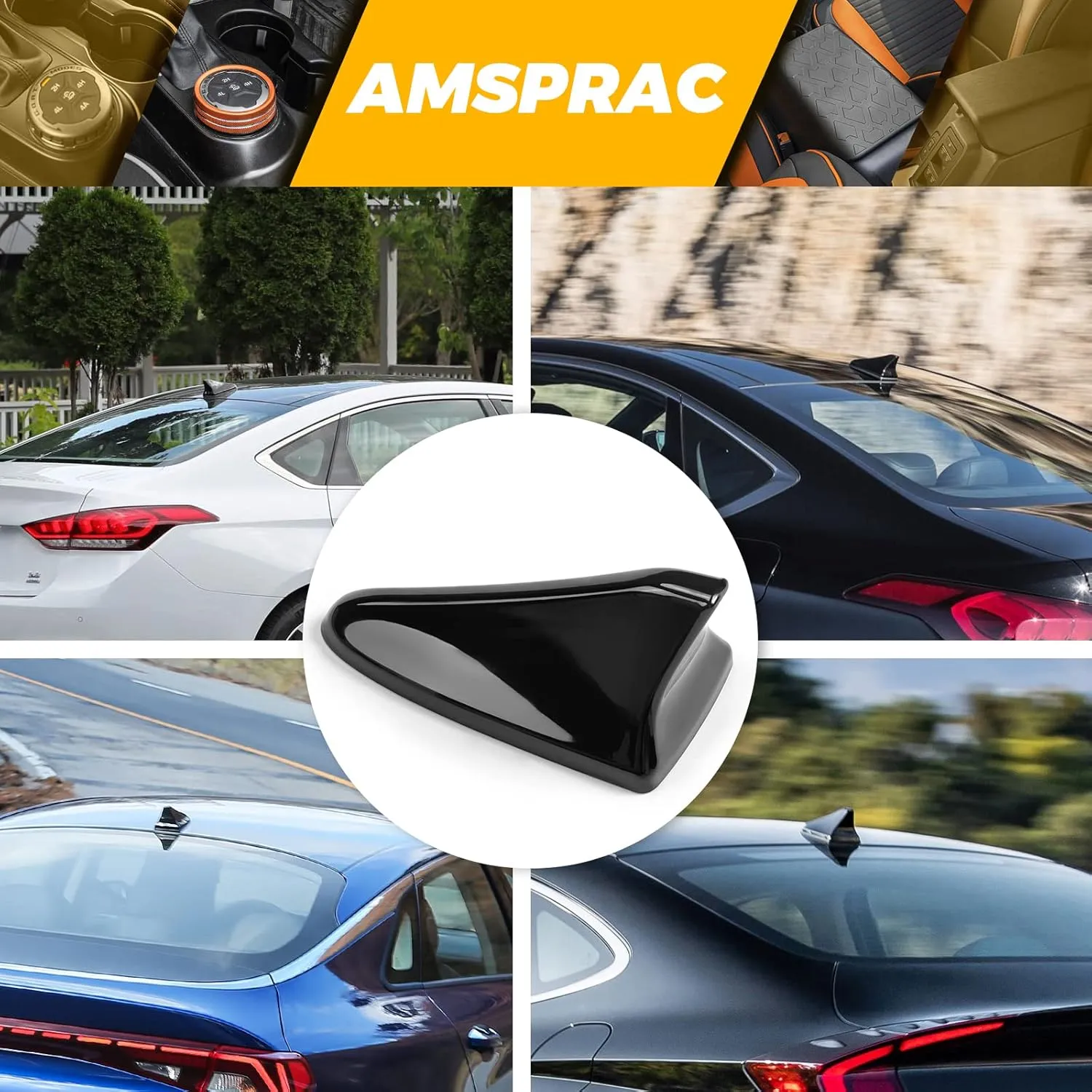 Shark Fin Antenna Cover,Car Roof Antenna Caps fit for Kia Optima 2014-2020,Sonata 2015 2016 2018 2019,Genesis Sedan G80 2015-2017,Genesis Coupe 2013-2015,Elantra Sedan 2011-2016,(Not Sport)