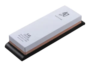 Shun Combination Whetstone for Knife Sharpening, 300 and 1000 Grit, DM0708, 6", Light Gray