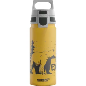 SIGG - Aluminium Kids Water Bottle - WMB ONE Brave Bear - Suitable For Carbonated Beverages - Leakproof - Lightweight - BPA Free - Climate Neutral Certified - Yellow - 20 Oz