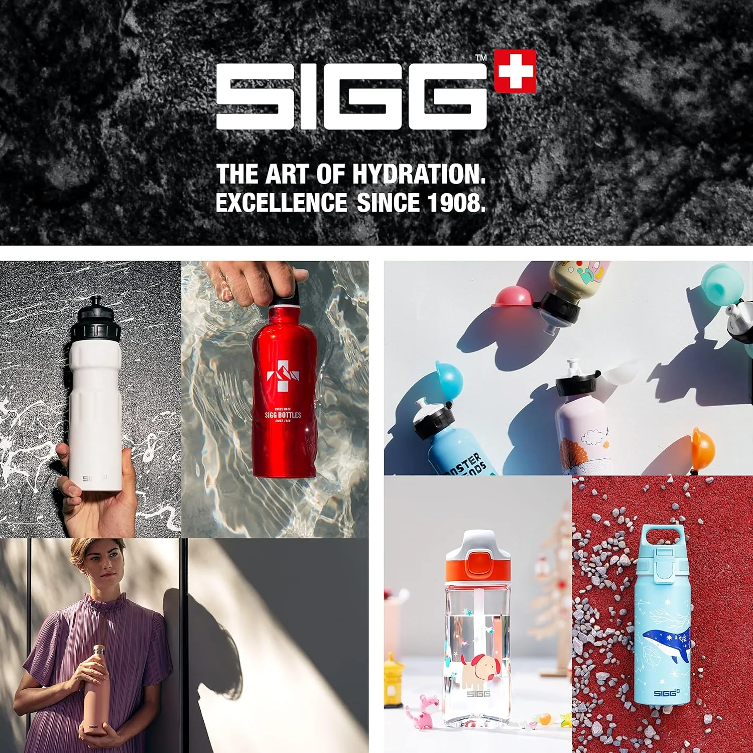 SIGG - Aluminium Kids Water Bottle - WMB ONE Brave Bear - Suitable For Carbonated Beverages - Leakproof - Lightweight - BPA Free - Climate Neutral Certified - Yellow - 20 Oz