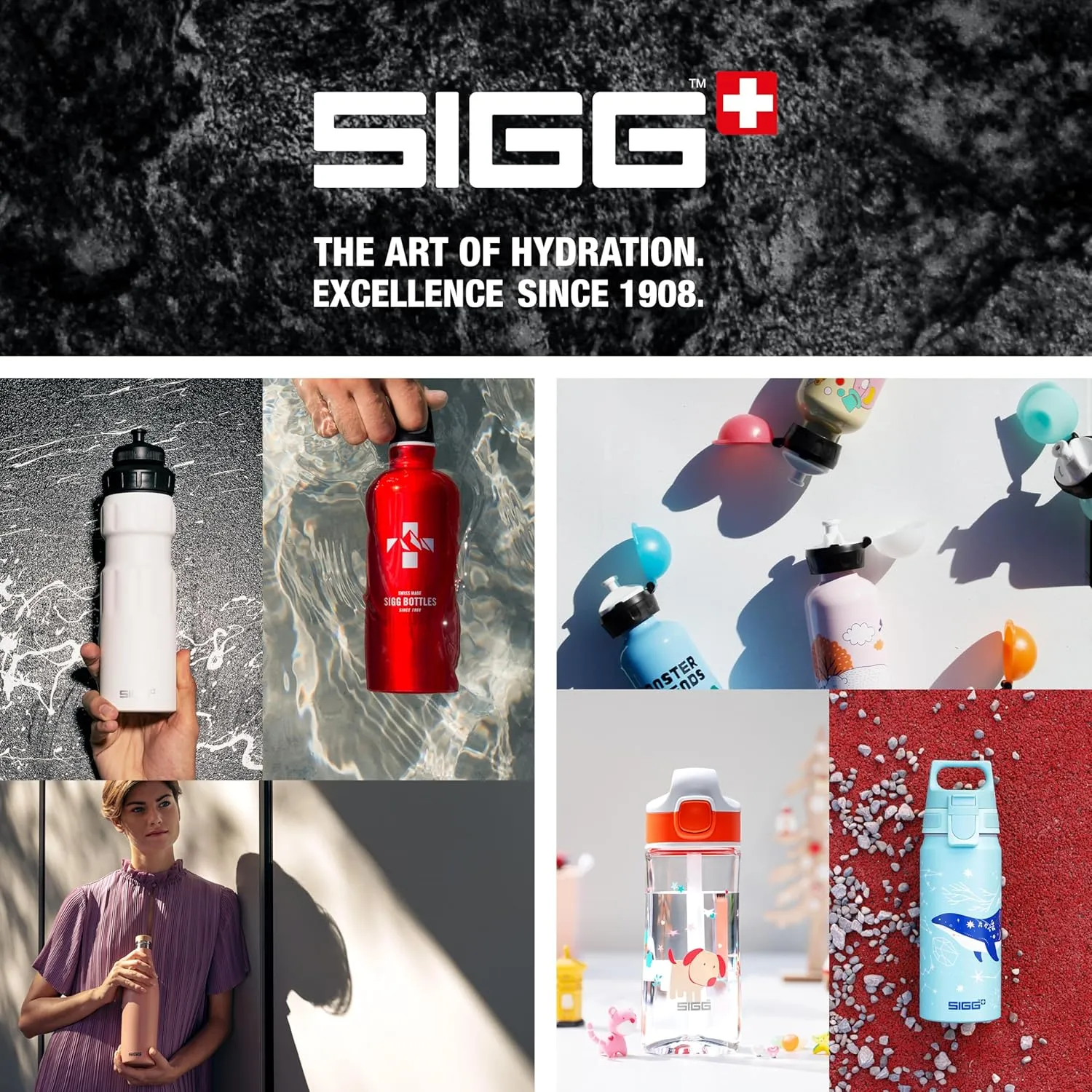 SIGG - Aluminum Water Bottle - WMB Pathfinder Dusk - ClimatePartner Certified - Suitable for Carbonated Beverages - Leakproof & Lightweight - BPA Free - Dusk - 34 Oz