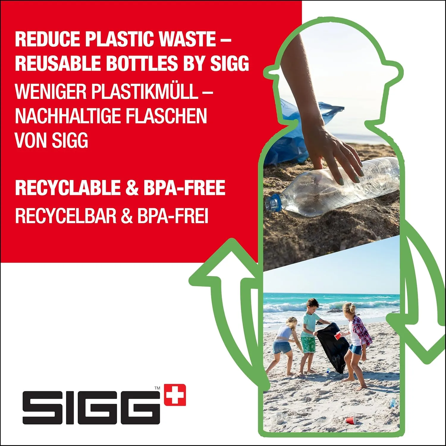 Sigg - Kids Water Bottle - KBT - Made in Switzerland - Neutral Taste - Leakproof - Lightweight - School, Sports - 14 Oz
