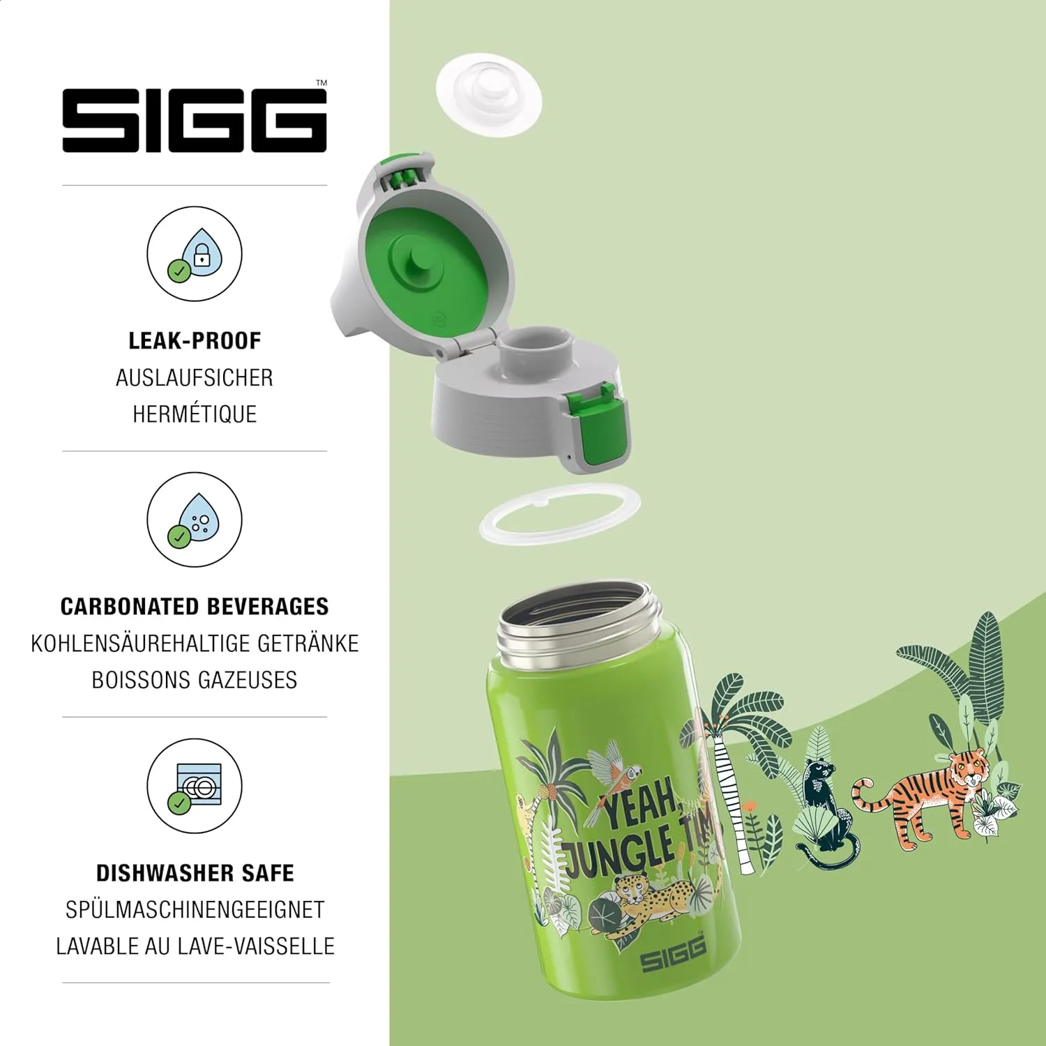 SIGG - Stainless Steel Kids Bottle - Shield One - Suitable For Carbonated Beverages - 17 Oz