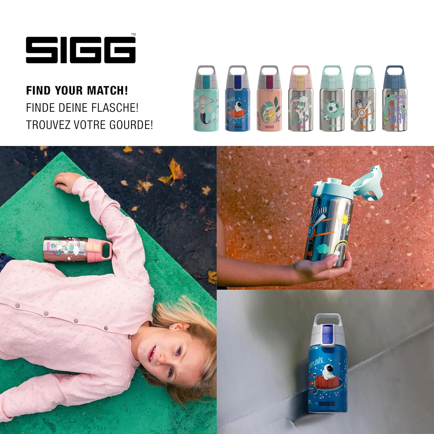 SIGG - Stainless Steel Kids Bottle - Shield One - Suitable For Carbonated Beverages - 17 Oz