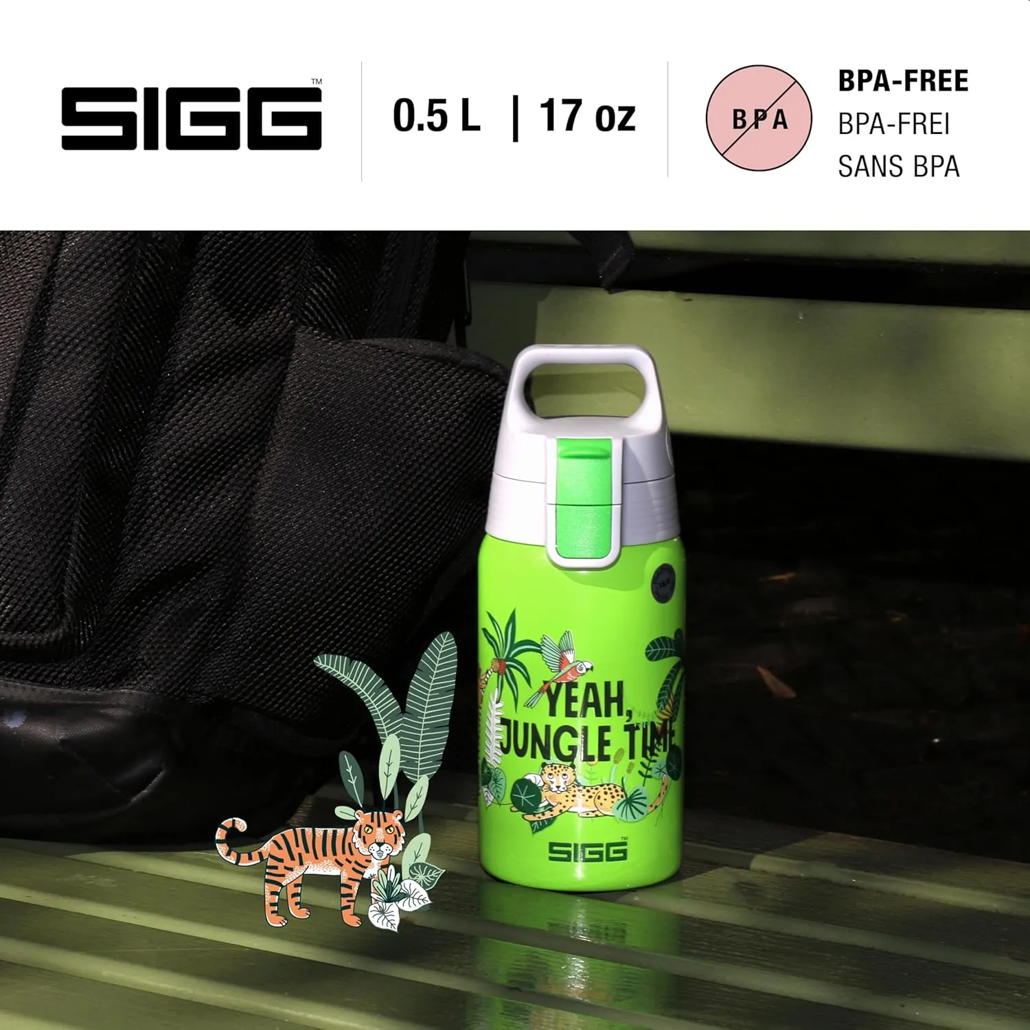 SIGG - Stainless Steel Kids Bottle - Shield One - Suitable For Carbonated Beverages - 17 Oz