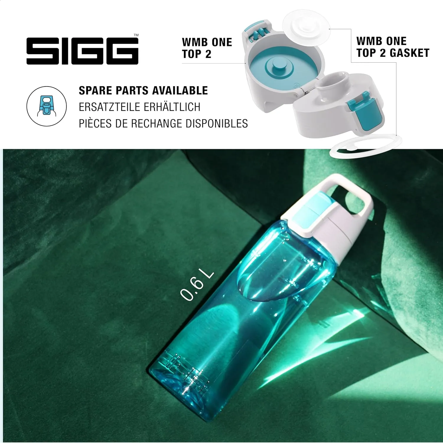 SIGG - Total Color - Refillable Sports Water Bottle - Tritan - Carbonated Drinks - Dishwasher Safe - BPA Free 20Oz, 34Oz