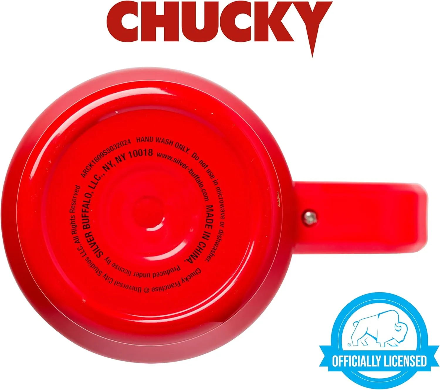 Silver Buffalo Chucky Wanna Play Stainless Steel Tumbler with Handle and Straw, Fits in Standard Cup Holder, 40 Ounces