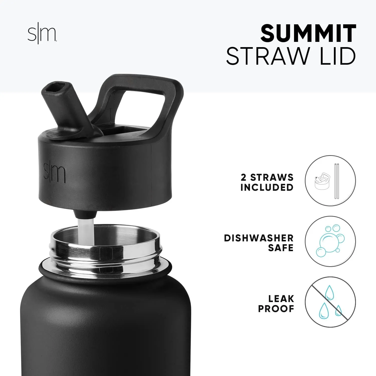 Simple Modern Disney Minnie Mouse Character Water Bottle with Straw Lid Vacuum Insulated Stainless Steel Metal Thermos | Reusable Leak Proof Flask for Gym, Travel, Sports | Summit Collection | 32oz
