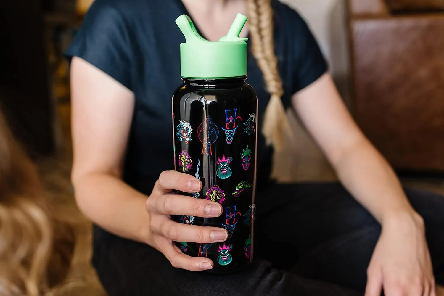 Simple Modern Disney Minnie Mouse Character Water Bottle with Straw Lid Vacuum Insulated Stainless Steel Metal Thermos | Reusable Leak Proof Flask for Gym, Travel, Sports | Summit Collection | 32oz