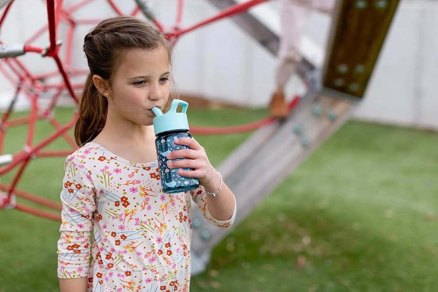 Simple Modern Kids Water Bottle Plastic BPA-Free Tritan Cup with Leak Proof Straw Lid | Reusable and Durable for Toddlers, Girls | Summit Collection | 12oz, Under the Sea