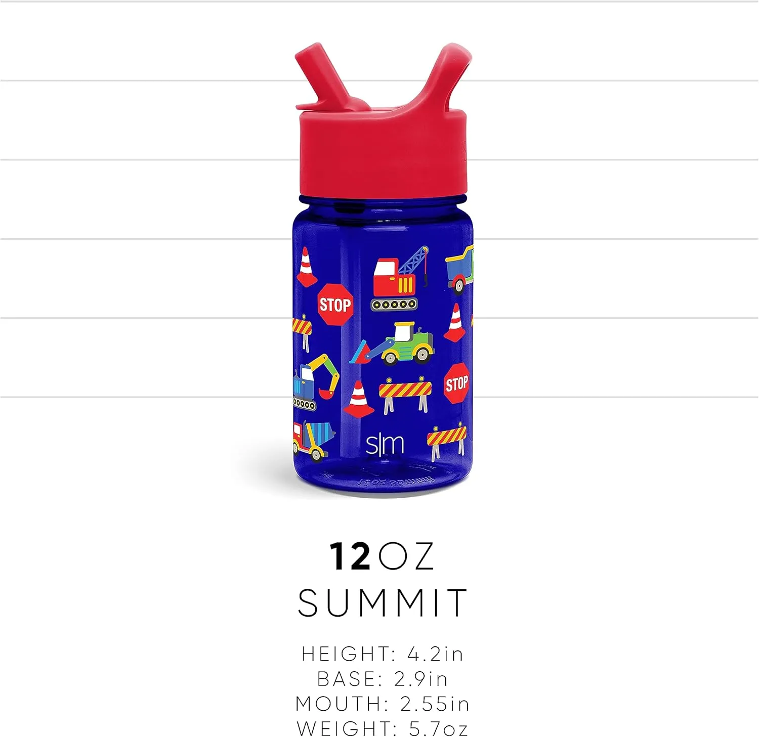 Simple Modern Kids Water Bottle Plastic BPA-Free Tritan Cup with Leak Proof Straw Lid | Reusable and Durable for Toddlers, Girls | Summit Collection | 12oz, Under the Sea