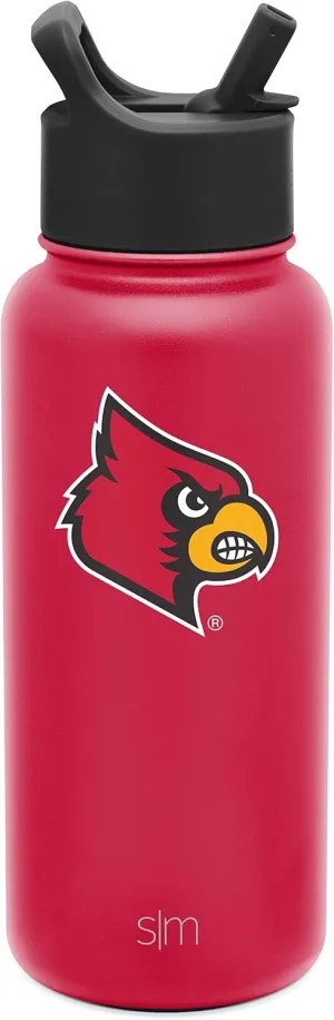 Simple Modern Officially Licensed Collegiate University Water Bottle with Straw lid Insulated Stainless Steel Thermos | Summit Collection | 32oz
