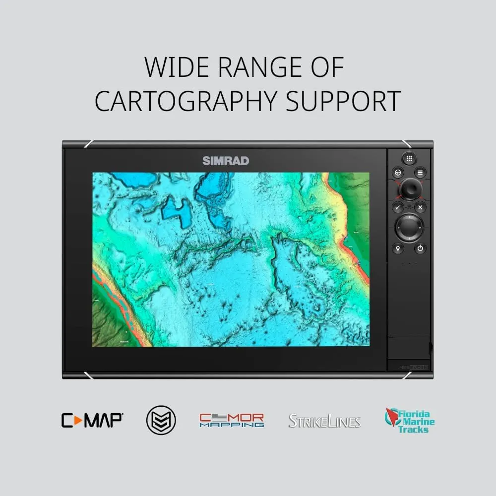 Simrad NSS Evo3S 9", 12" and 16" Multifunction Fish Finder Chartplotter with Preloaded C-MAP US Enhanced Charts